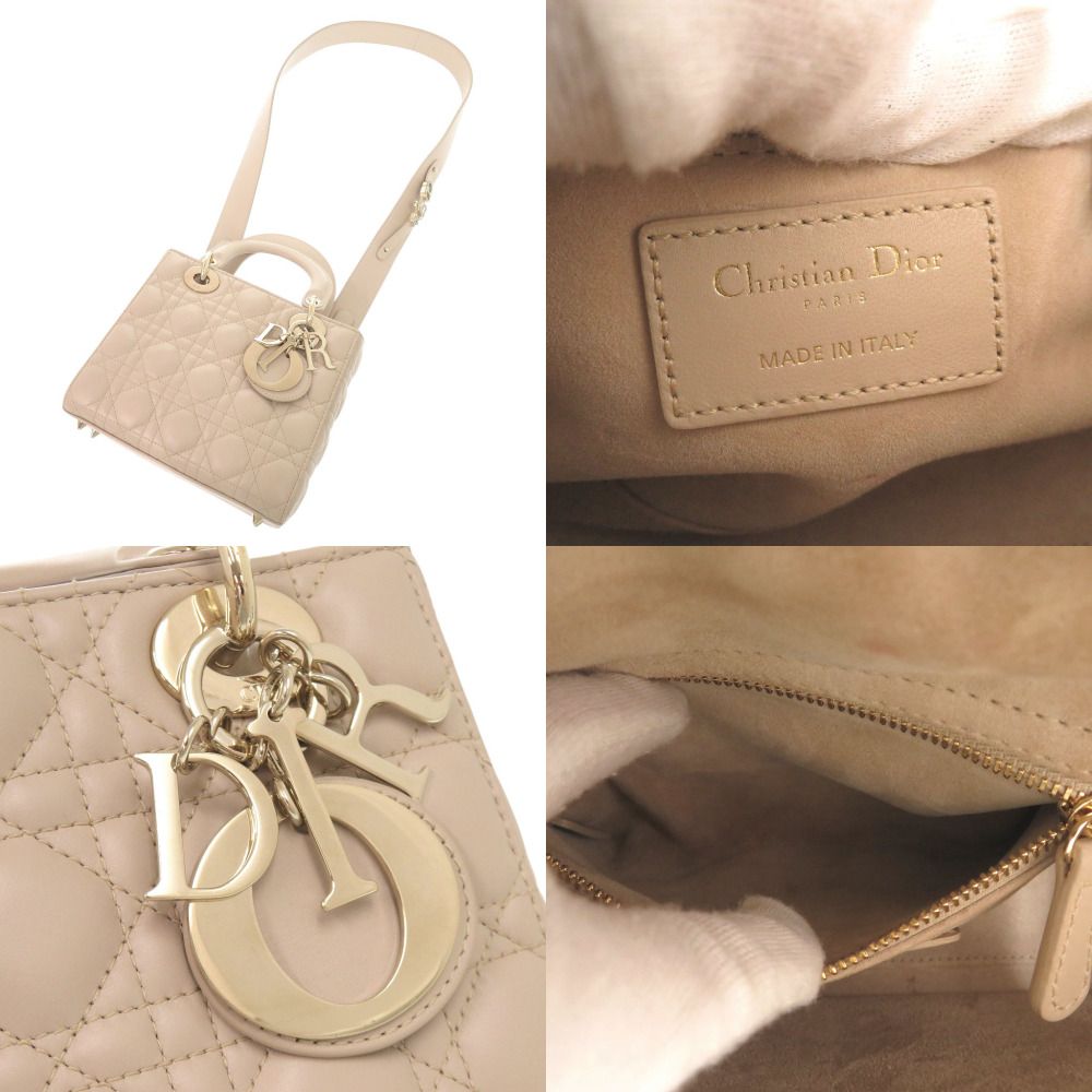 Dior Lady MY ABC Small Lambskin Beige Handbag — view 8