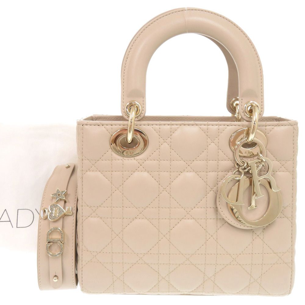 Dior Lady MY ABC Small Lambskin Beige Handbag — view 2