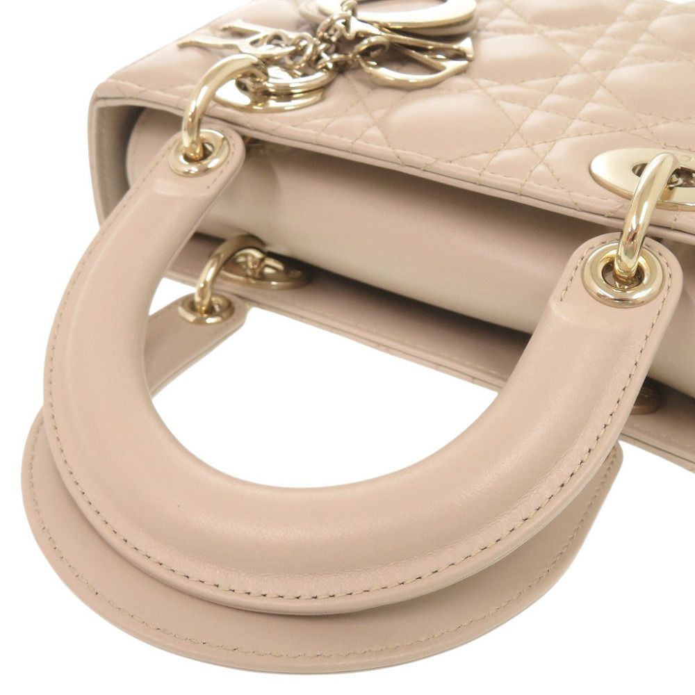 Dior Lady MY ABC Small Lambskin Beige Handbag — view 6