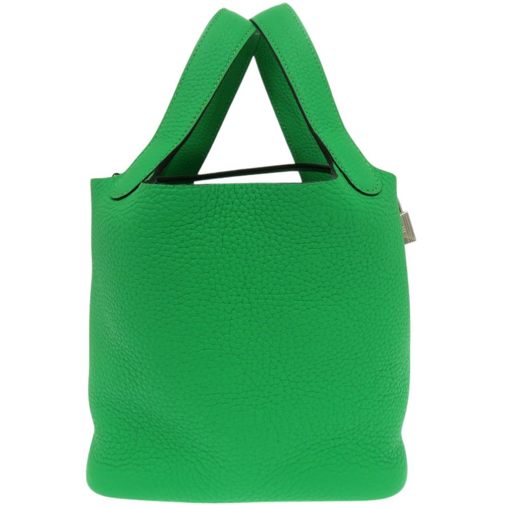 Hermes Picotin Lock PM Taurillon Clemence Vert Comic Green Handbag — view 5