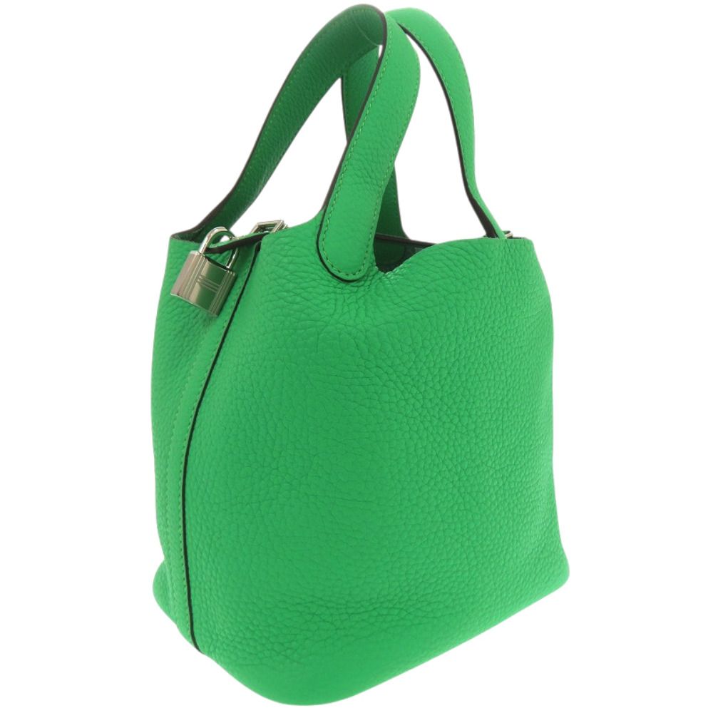Hermes Picotin Lock PM Taurillon Clemence Vert Comic Green Handbag
