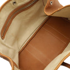 Hermes Garden Party PM Tote Bag Negonda Leather Brown Silver — view 6