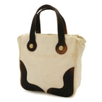 Chanel CC Logo Marshmallow Tote Bag Canvas Ivory White Black — view 2