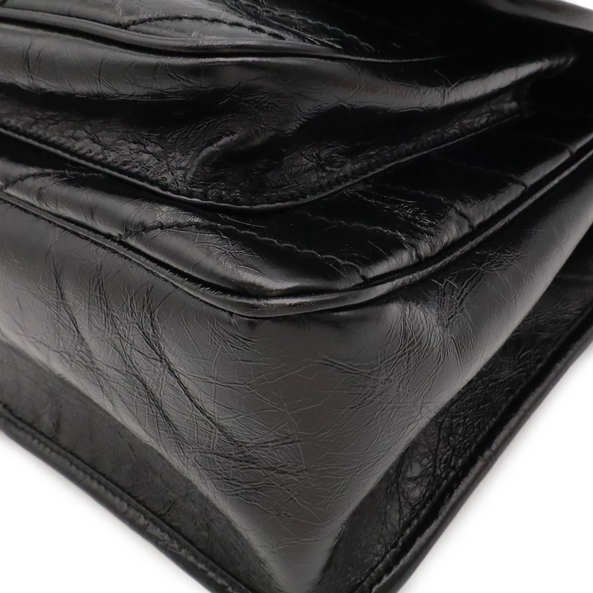 Saint Laurent Paris YSL Niki Medium Chain Shoulder Bag V-stitch Leather Black — view 3