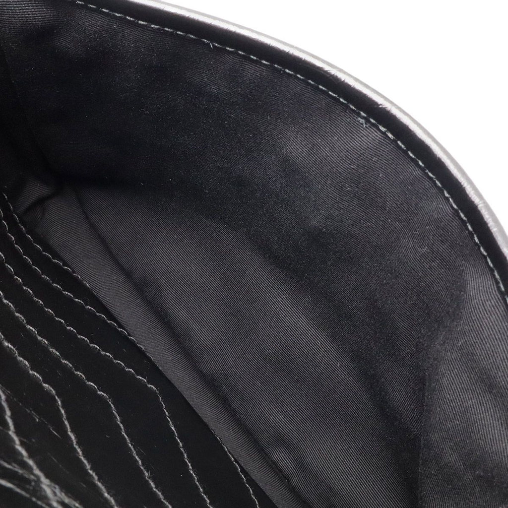 Saint Laurent Paris YSL Niki Medium Chain Shoulder Bag V-stitch Leather Black — view 8