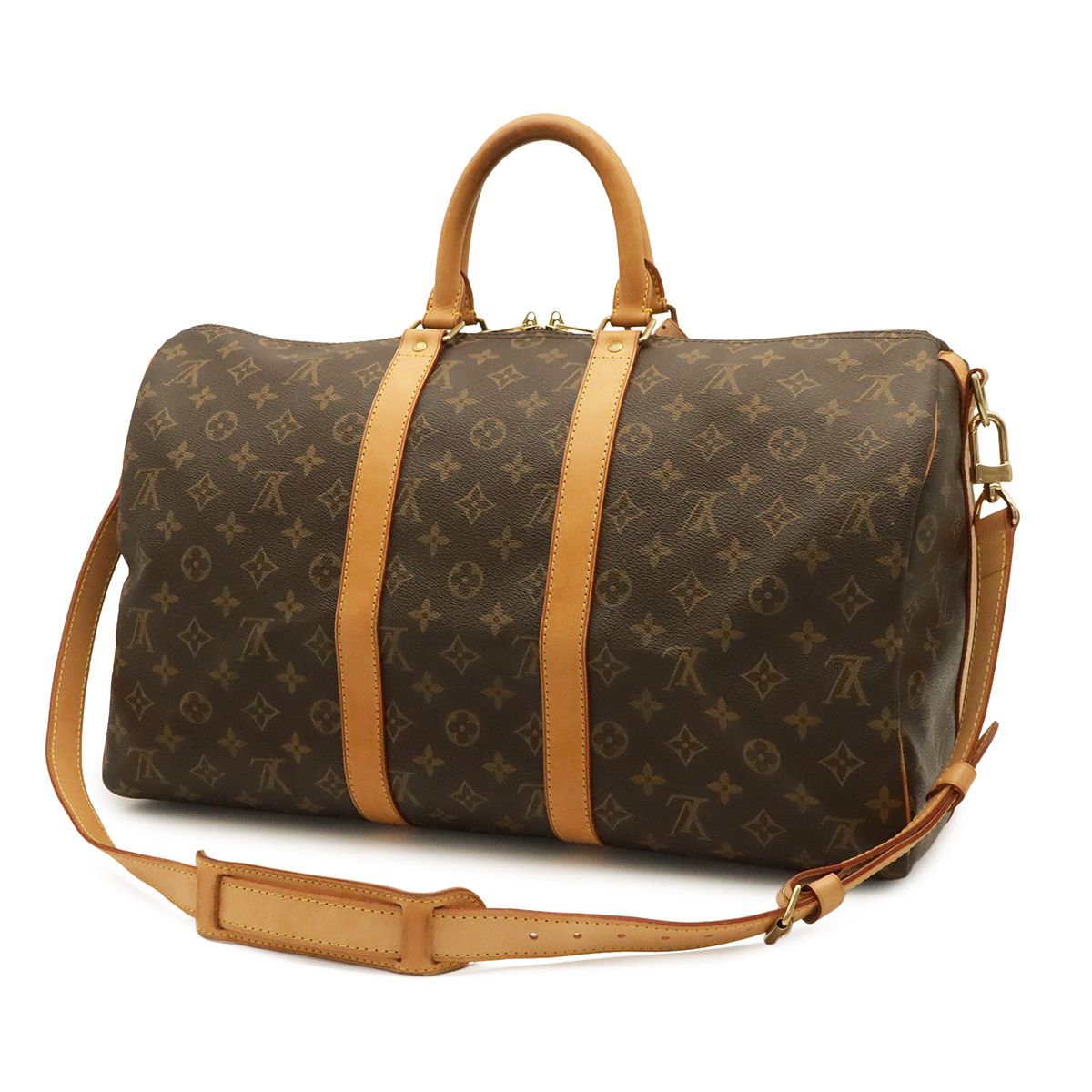Louis Vuitton Monogram Keepall Bandouliere 45 Boston Bag Purse 2-Way — view 2