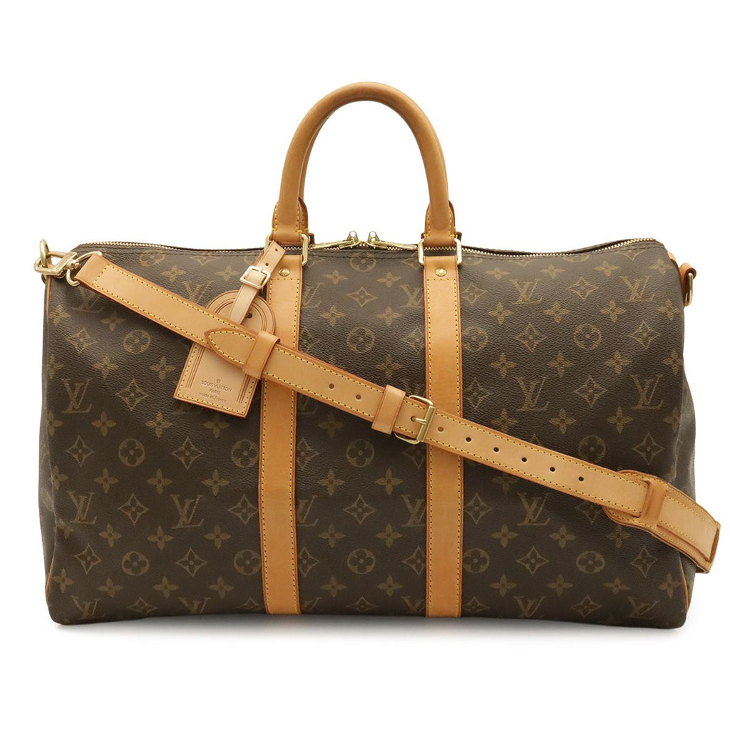 Louis Vuitton Monogram Keepall Bandouliere 45 Boston Bag Purse 2-Way