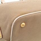 Prada Logo Jacquard Ribbon Tote 2-Way Shoulder Bag Crossbody Corda Beige Talco — view 3