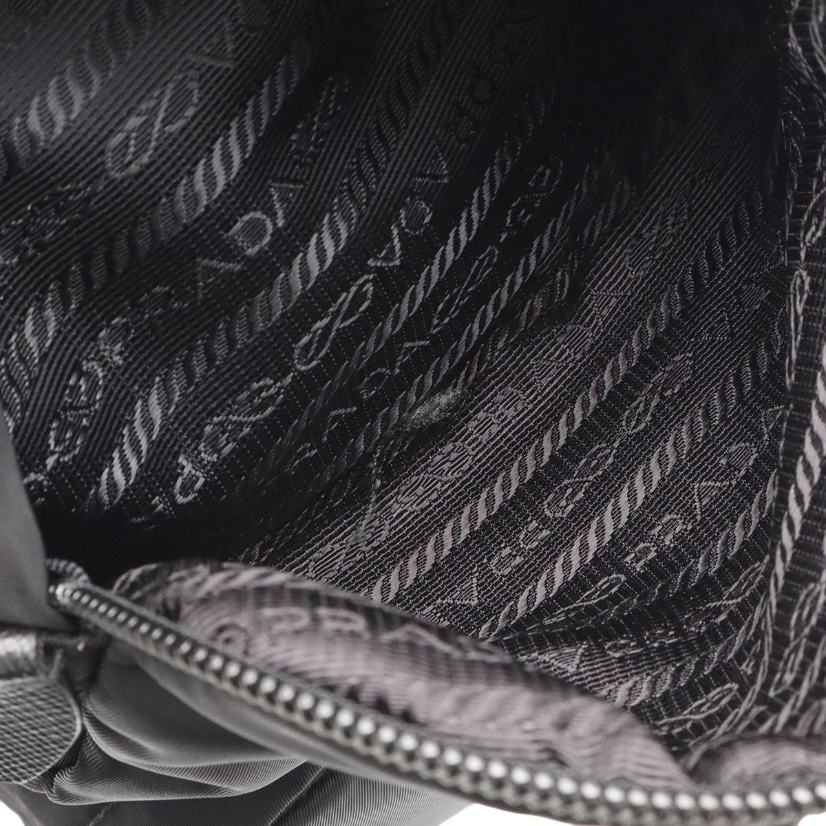 Prada Triangle Logo Belt Bag Crossbody Nylon Leather Nero Black — view 7
