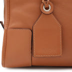 Loewe Amazona 36 Anagram Mini Boston Bag 2-Way Leather Tan Brown Silver — view 7