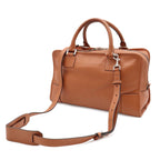 Loewe Amazona 36 Anagram Mini Boston Bag 2-Way Leather Tan Brown Silver — view 2