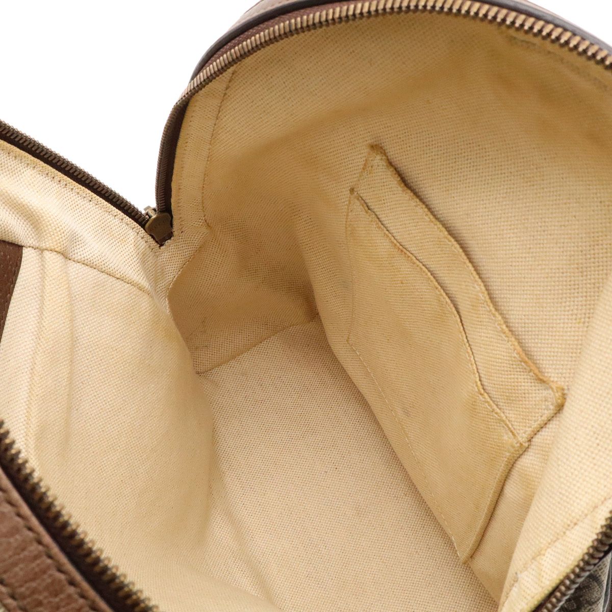 Gucci Ophidia GG Supreme Small Backpack Sherry Line Leather Beige Mocha Brown — view 8
