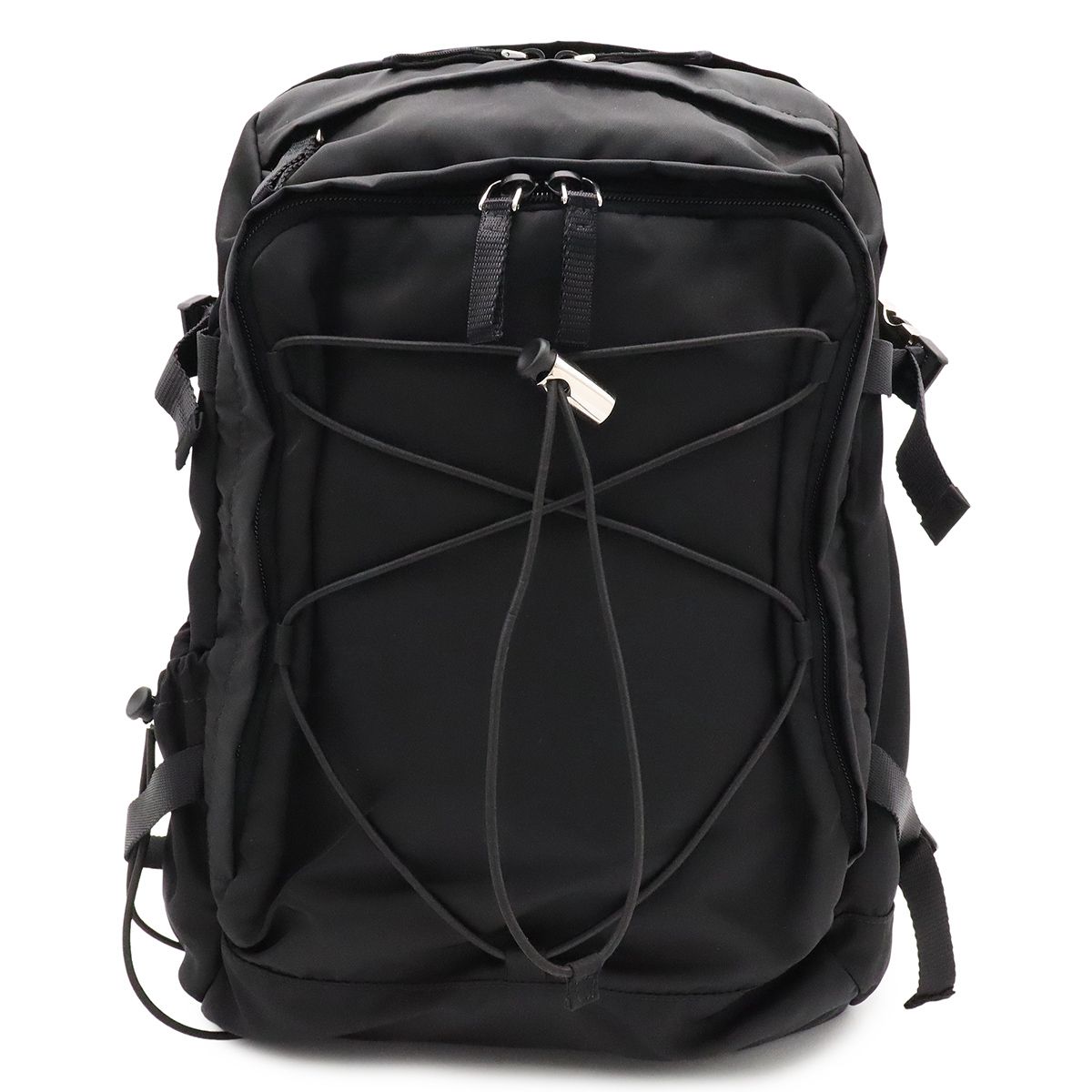 Prada Backpack Nylon Nero Black Silver