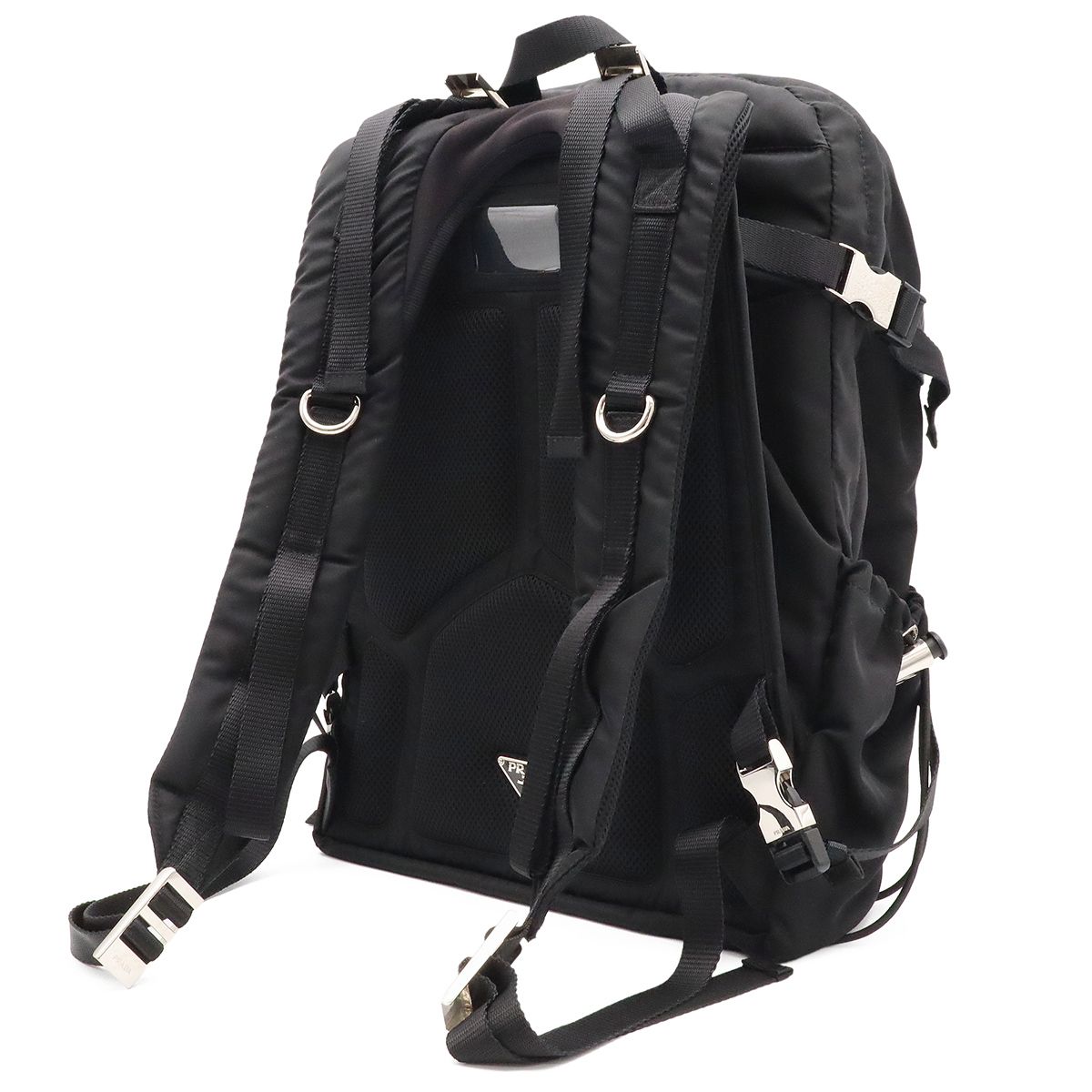Prada Backpack Nylon Nero Black Silver — view 2