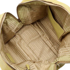 Prada Mini Boston Bag Leather Light Green Yellow Gold — view 8