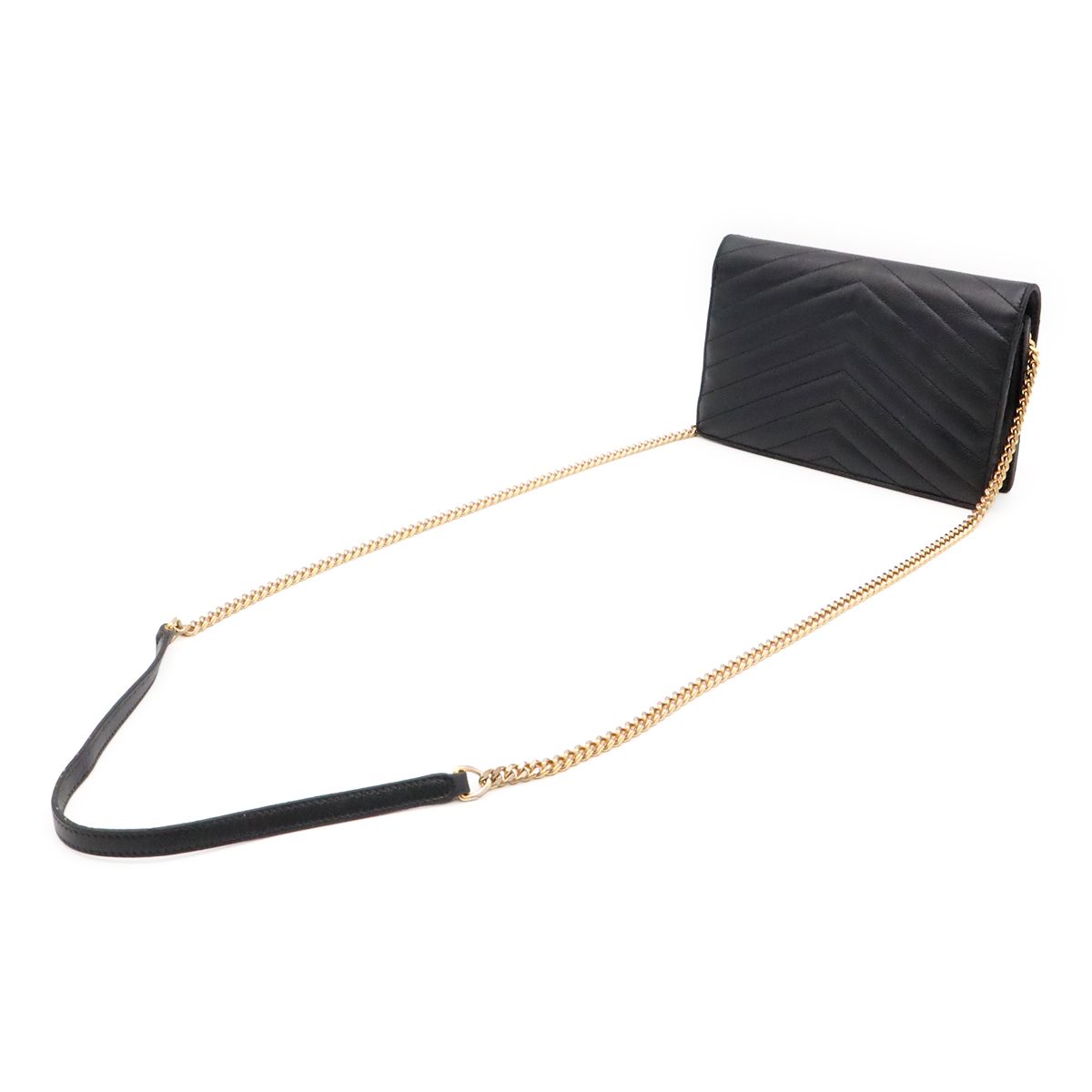 Saint Laurent Paris YSL Cassandra Envelope Shoulder Bag Chain Wallet 2-Way — view 2