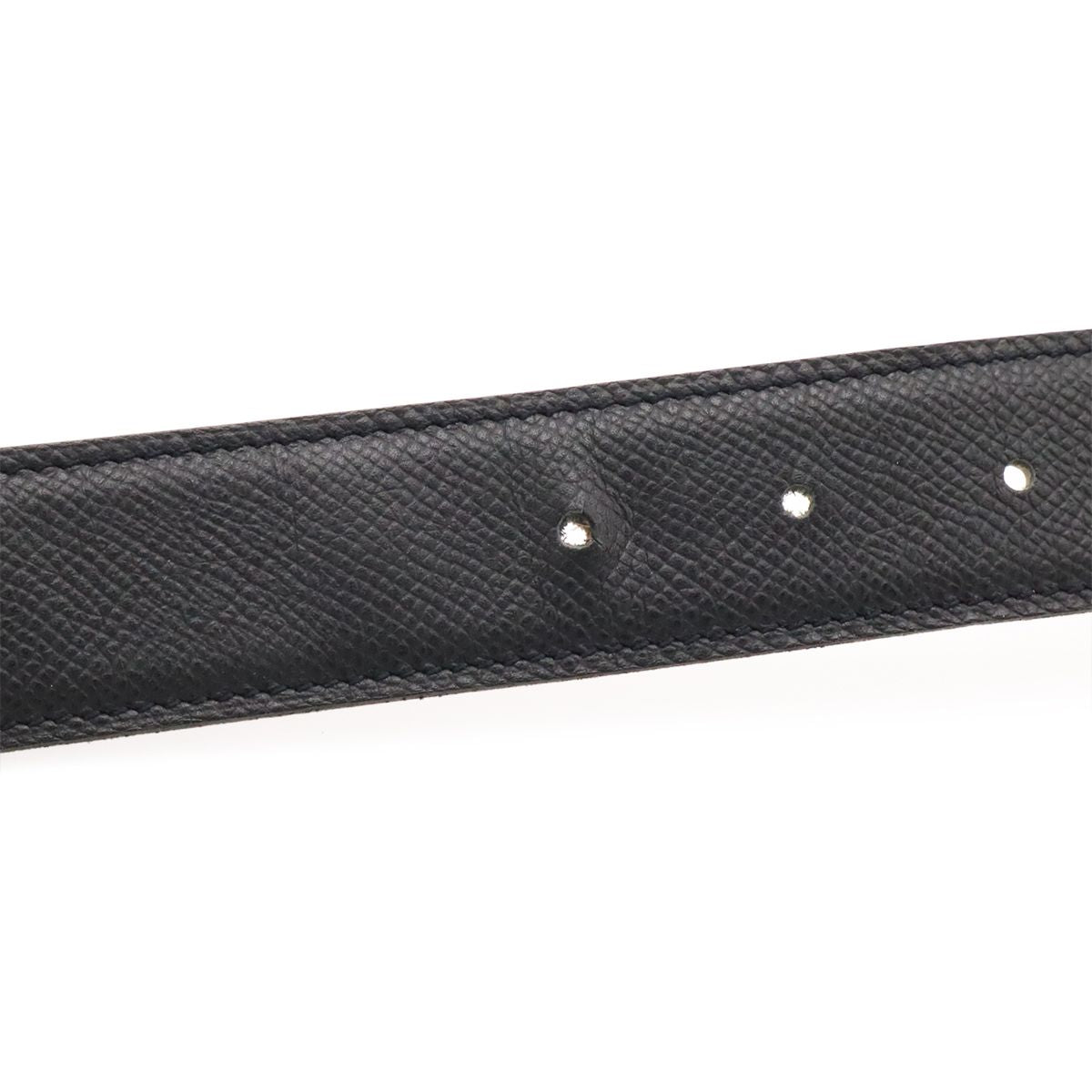 Hermes H Belt H Buckle Reversible Veau Epsom Black Light Brown Silver — view 6