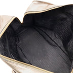 Loewe Amazona 36 Handbag Mini Boston Leather Metallic Gold — view 8