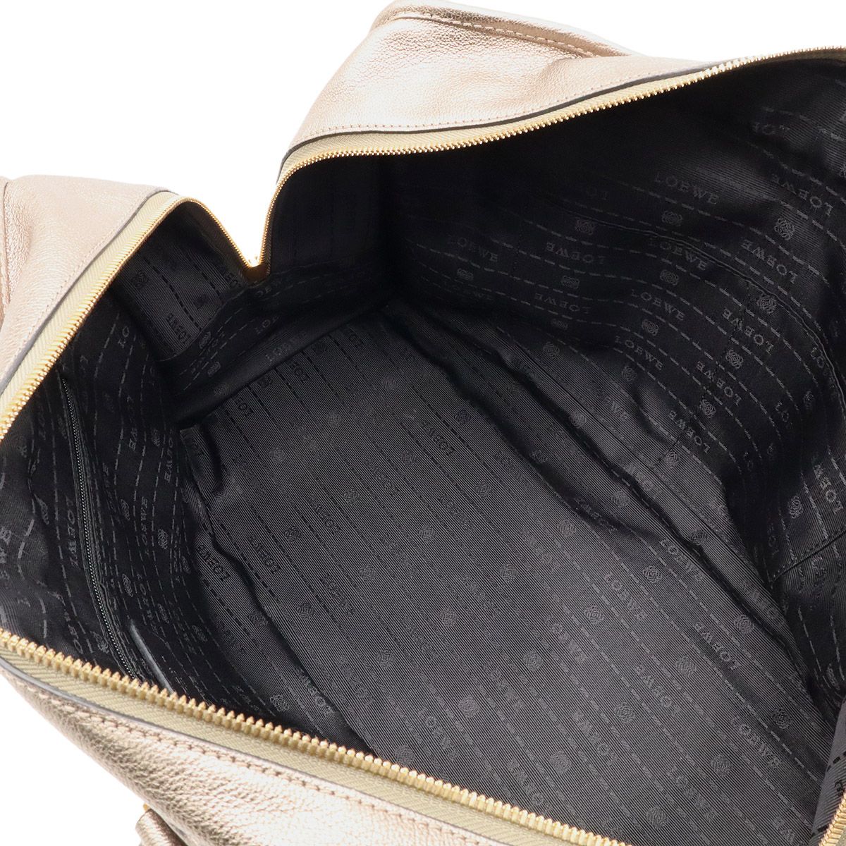 Loewe Amazona 36 Handbag Mini Boston Leather Metallic Gold — view 8