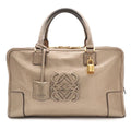 Loewe Amazona 36 Handbag Mini Boston Leather Metallic Gold