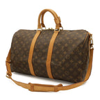 Louis Vuitton Monogram Keepall Bandouliere 45 Boston Bag Purse 2-Way — view 2