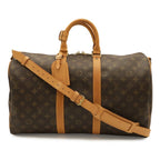 Louis Vuitton Monogram Keepall Bandouliere 45 Boston Bag Purse 2-Way