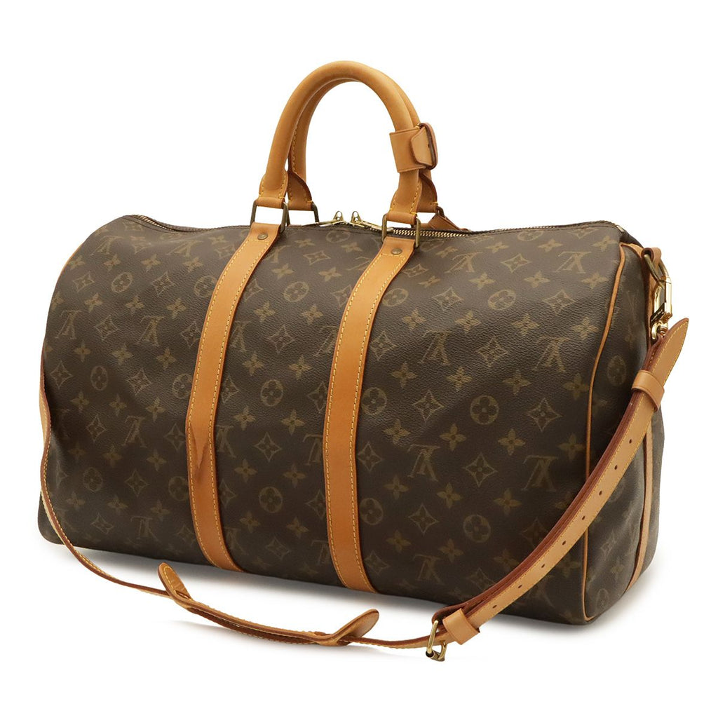 Louis Vuitton Monogram Keepall Bandouliere 45 Boston Bag Purse 2-Way — view 2