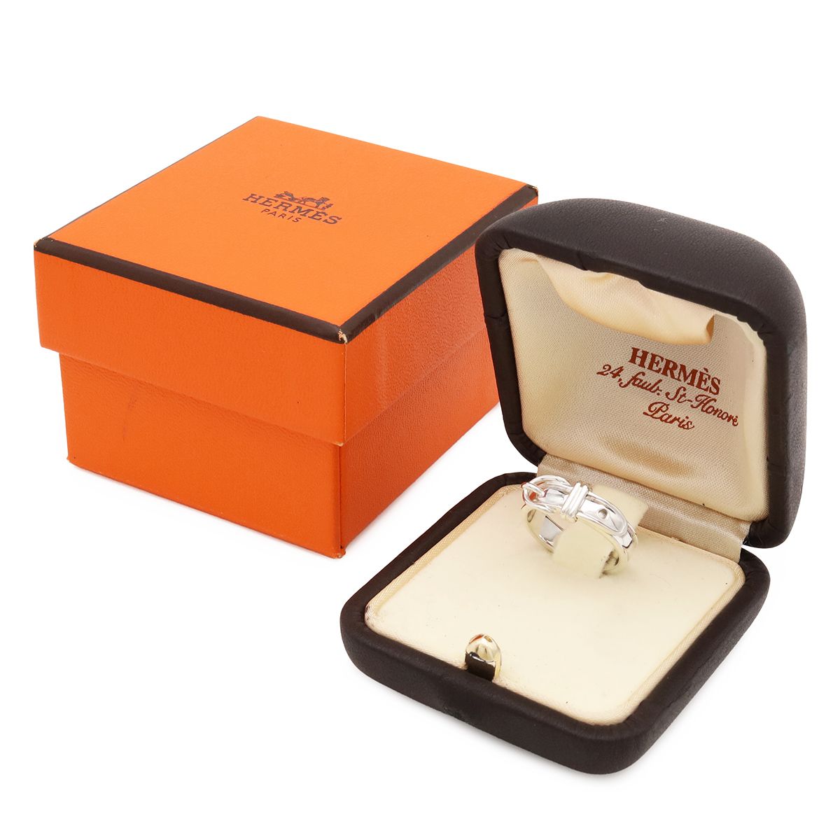 Hermes Ceinture Belt Motif Ring Silver — view 8