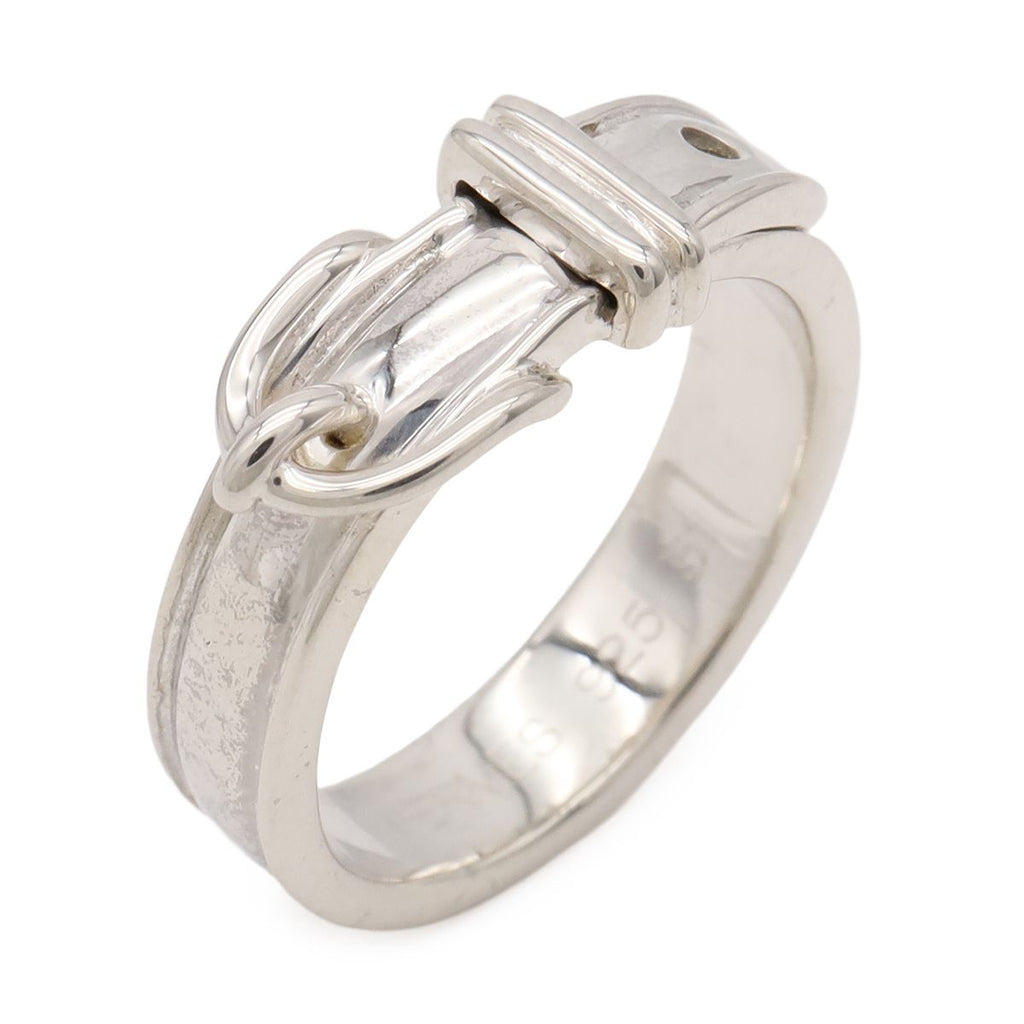 Hermes Ceinture Belt Motif Ring Silver