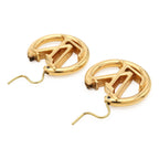 Louis Vuitton Boucles D'oreilles Louise Hoop Earrings Gold Plated — view 6