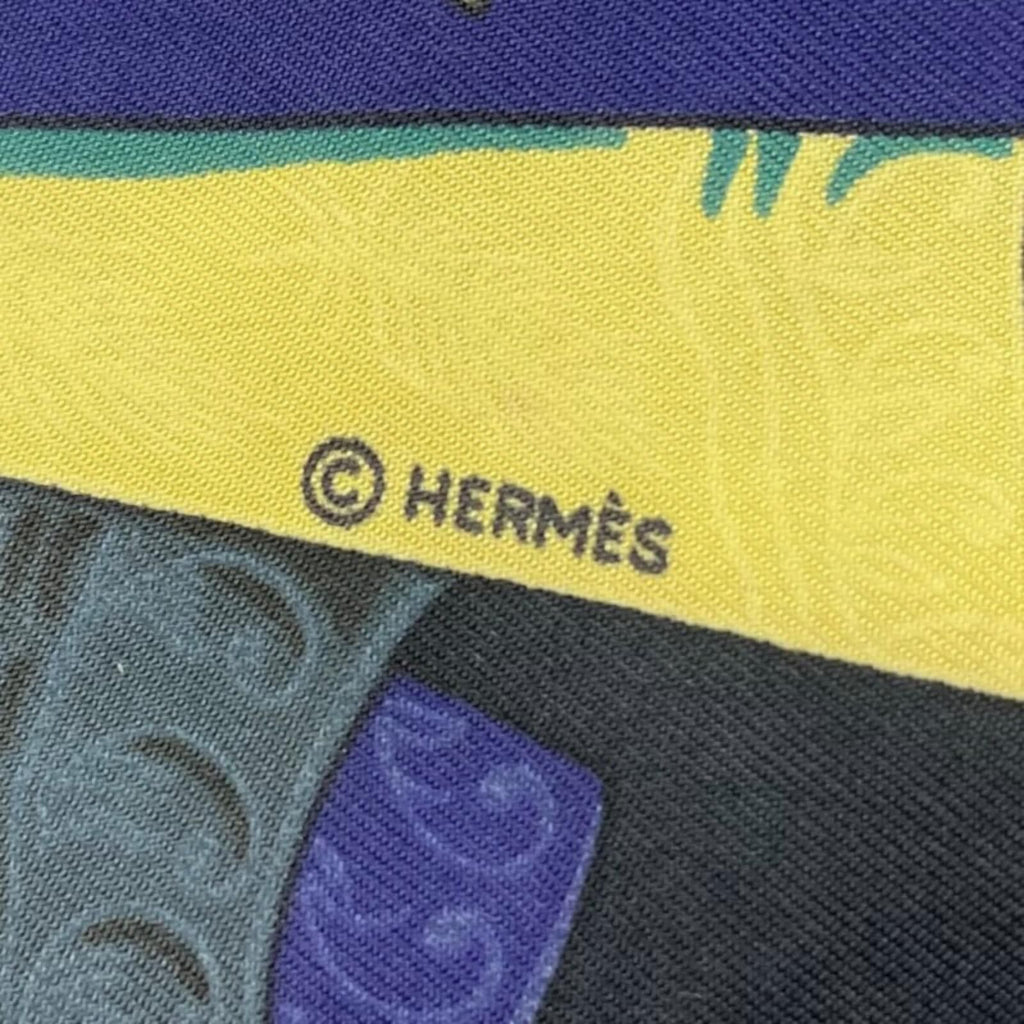 Hermes L'atlantide Scarf Silk Multicolor Carre 90 — view 8