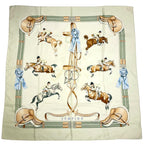 Hermes Jumping Scarf Silk Multicolor Carre 90