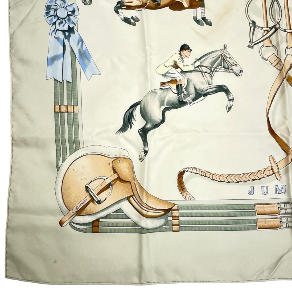 Hermes Jumping Scarf Silk Multicolor Carre 90 — view 5