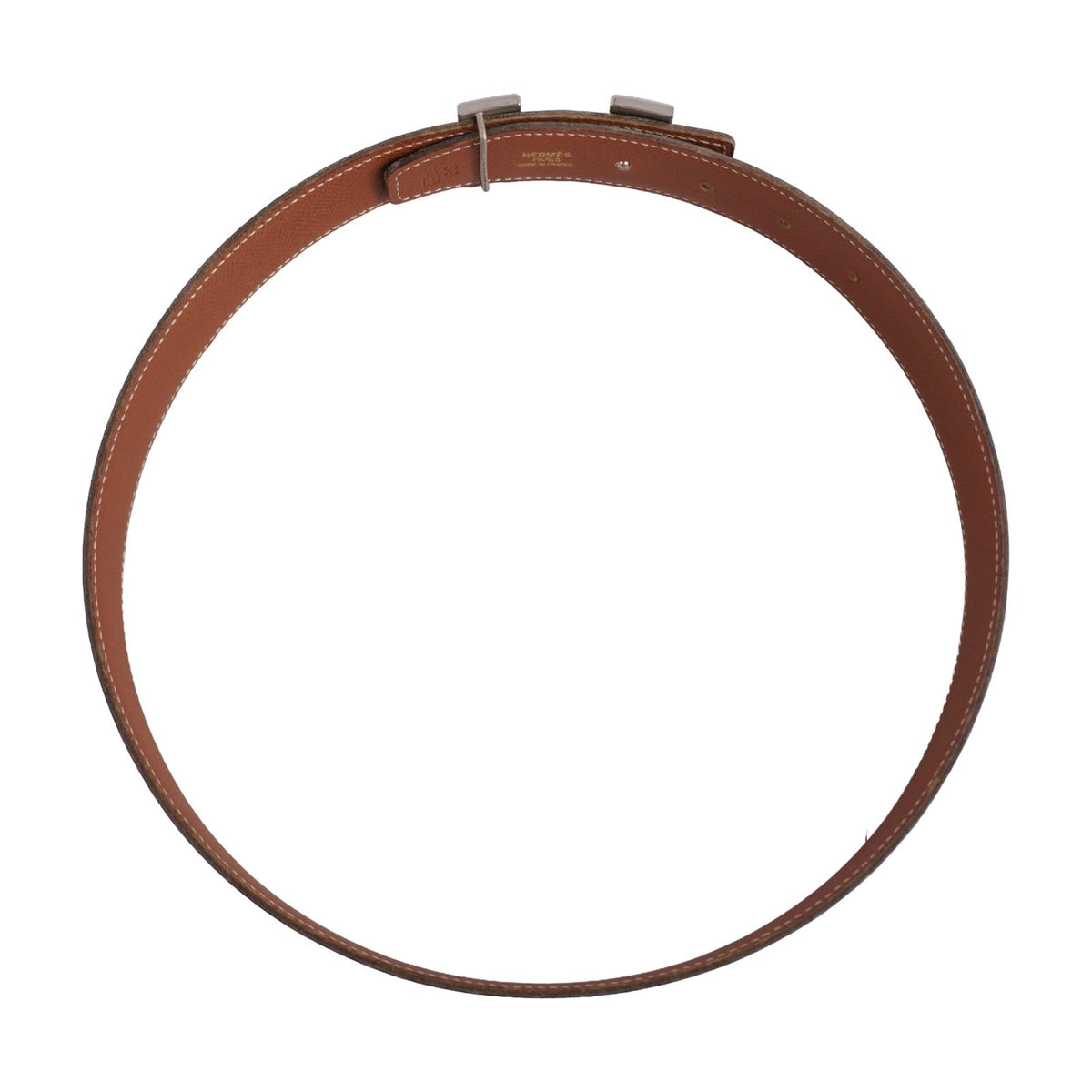 Hermes Vintage Belt Leather Reversible H Logo Constance 68 Black — view 5