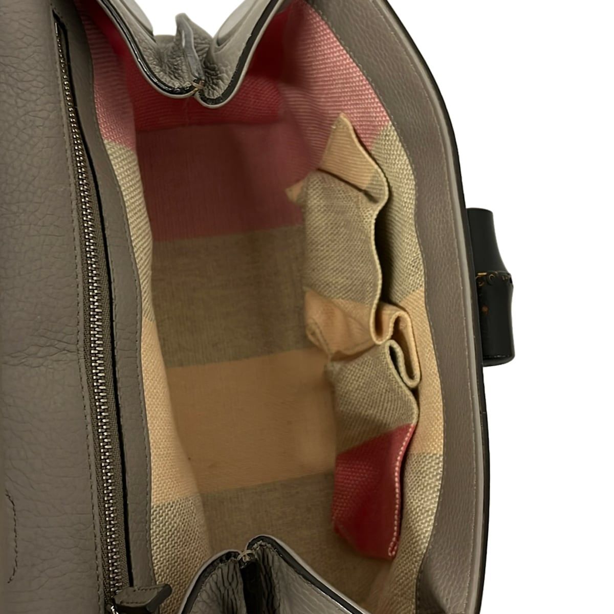Gucci Handbag Bamboo Daily Gray Leather — view 7