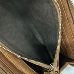Gucci Wallet Bamboo Brown Embossed Zip Around Leather — view 4