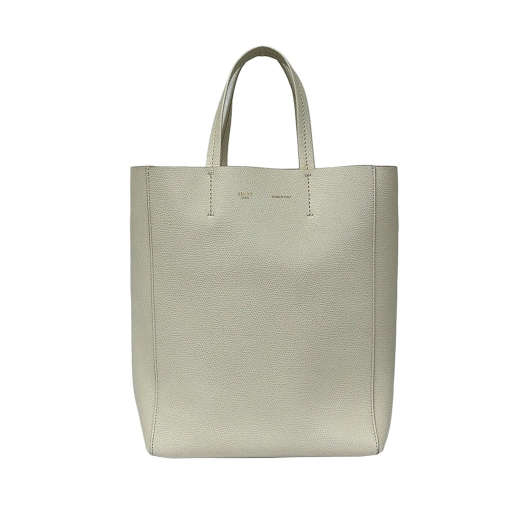 Celine Tote Bag Vertical Cabas Mall Ivory Leather