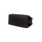 Celine Vintage C Macadam Pattern Leather Handbag Mini Tote Brown — view 8