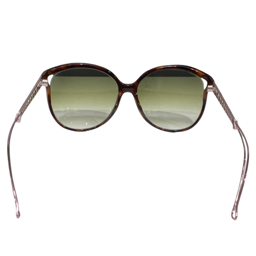 Dior Sunglasses Logo Tortoiseshell Brown Pink Green Eyewear — view 4