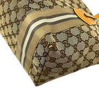 Gucci Tote Bag Beige Dark Brown Multi Leather — view 6