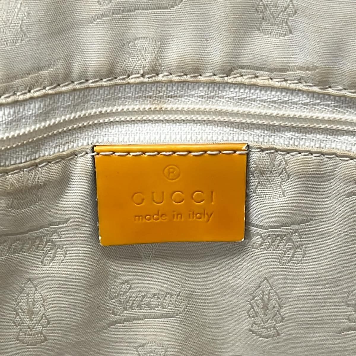 Gucci Tote Bag Beige Dark Brown Multi Leather — view 8