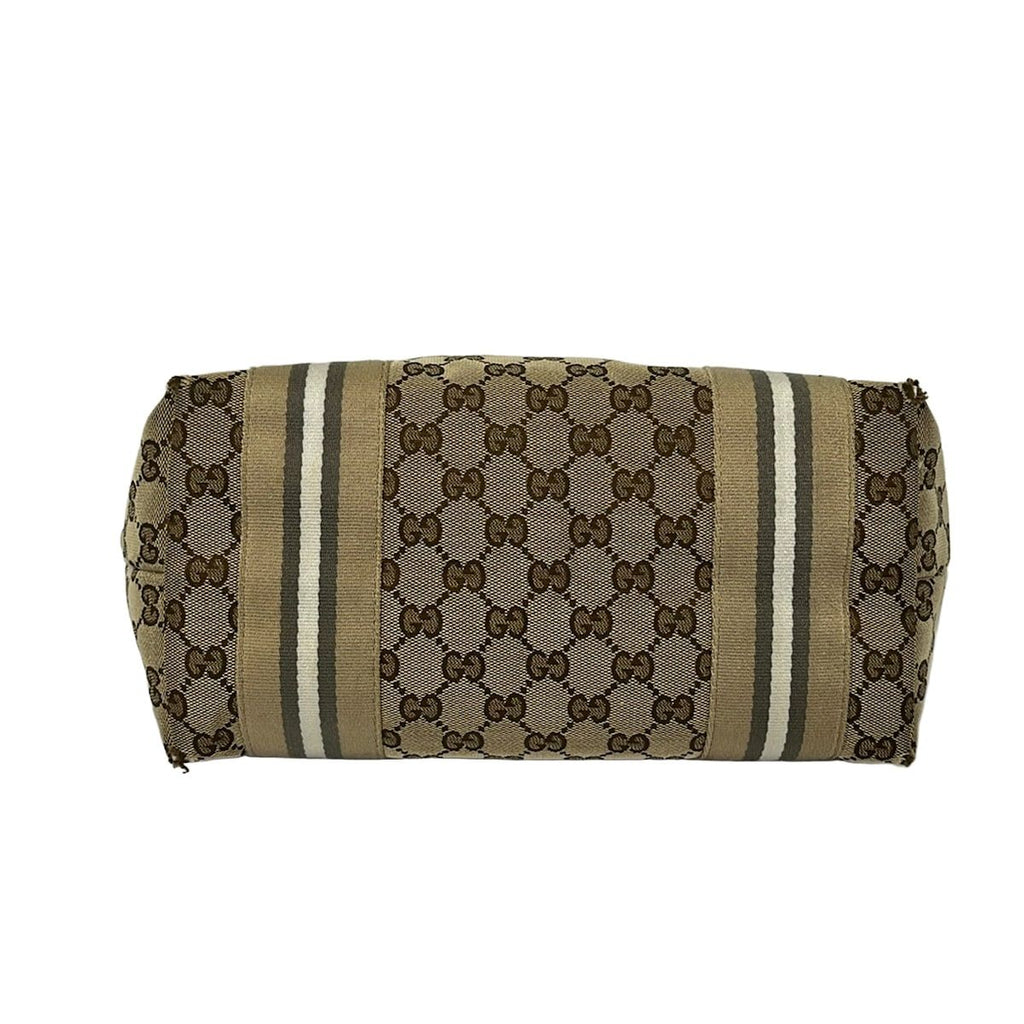 Gucci Tote Bag Beige Dark Brown Multi Leather — view 5