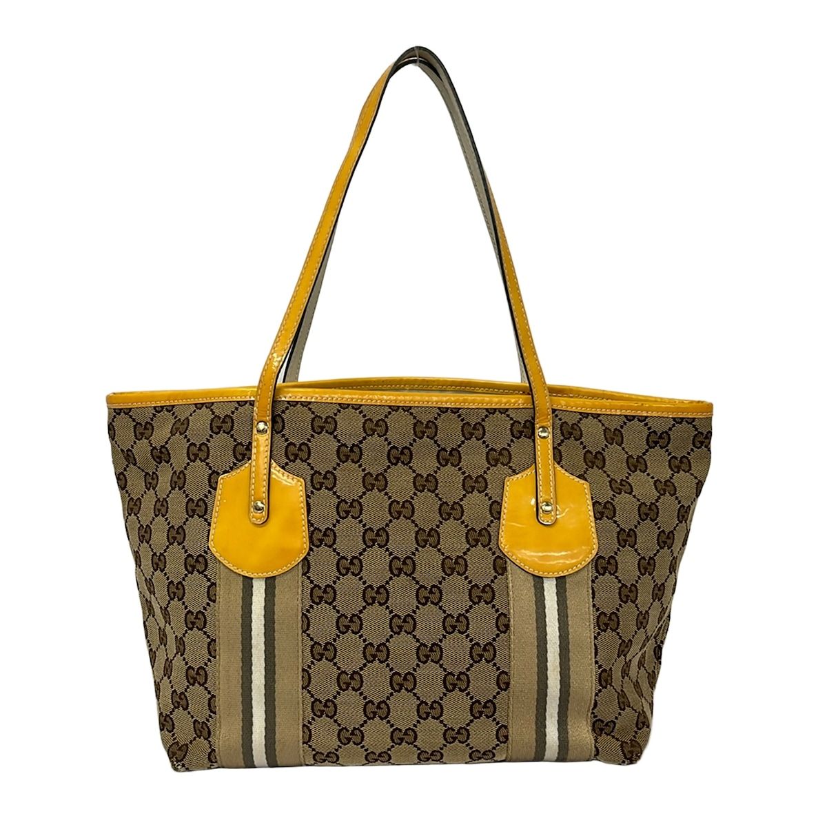Gucci Tote Bag Beige Dark Brown Multi Leather — view 3
