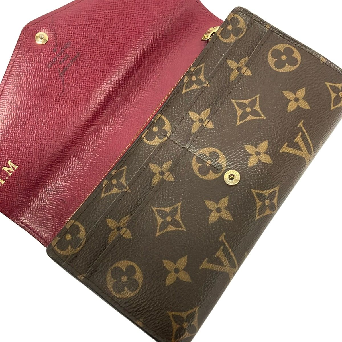 Louis Vuitton Wallet Monogram Portefeuille Sarah Fuchsia — view 3