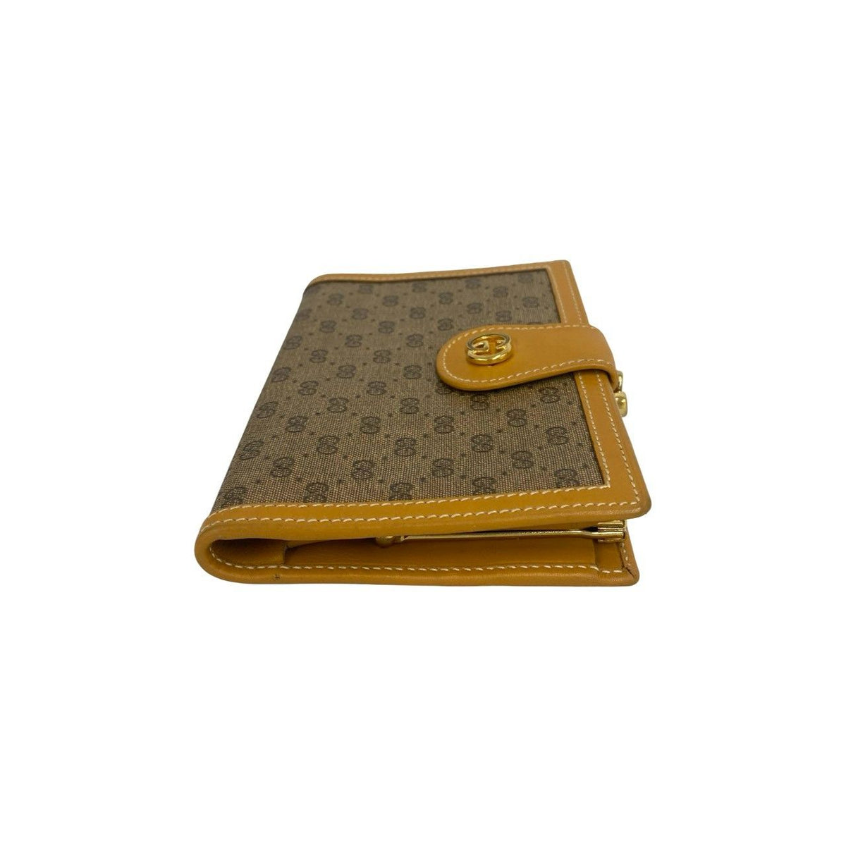 Gucci Vintage Micro GG Logo Leather Bifold Wallet Mini Coin Purse Brown — view 5