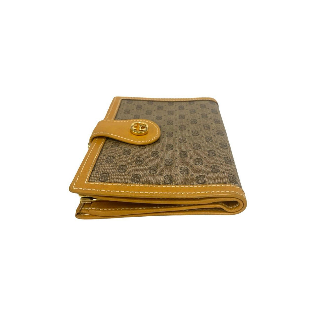 Gucci Vintage Micro GG Logo Leather Bifold Wallet Mini Coin Purse Brown — view 4