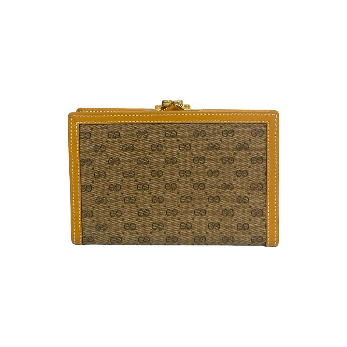 Gucci Vintage Micro GG Logo Leather Bifold Wallet Mini Coin Purse Brown — view 2