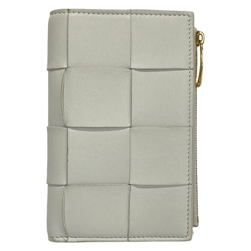 Bottega Veneta Bifold Wallet Cassette White Leather