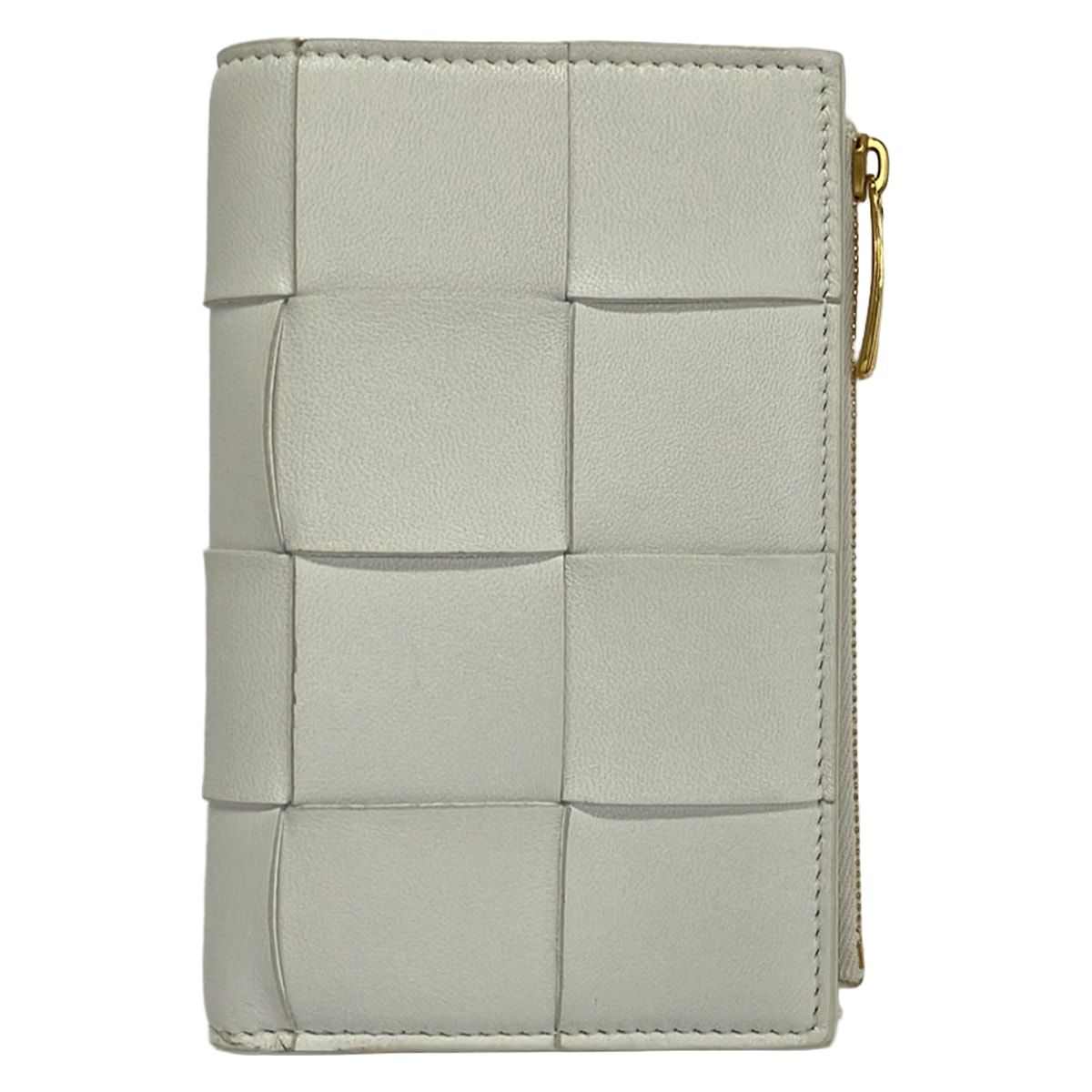 Bottega Veneta Bifold Wallet Cassette White Leather
