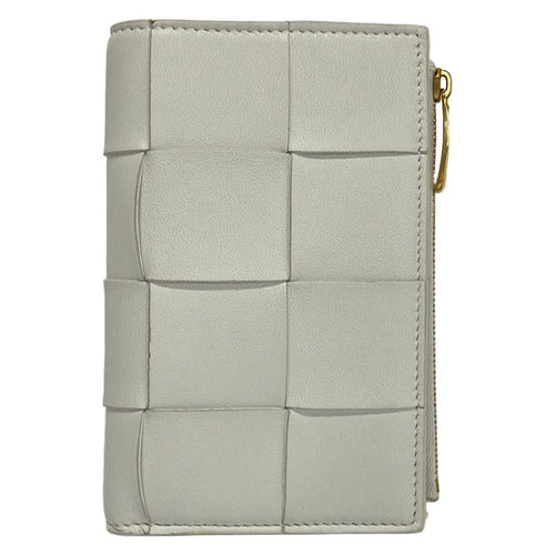 Bottega Veneta Bifold Wallet Cassette White Leather